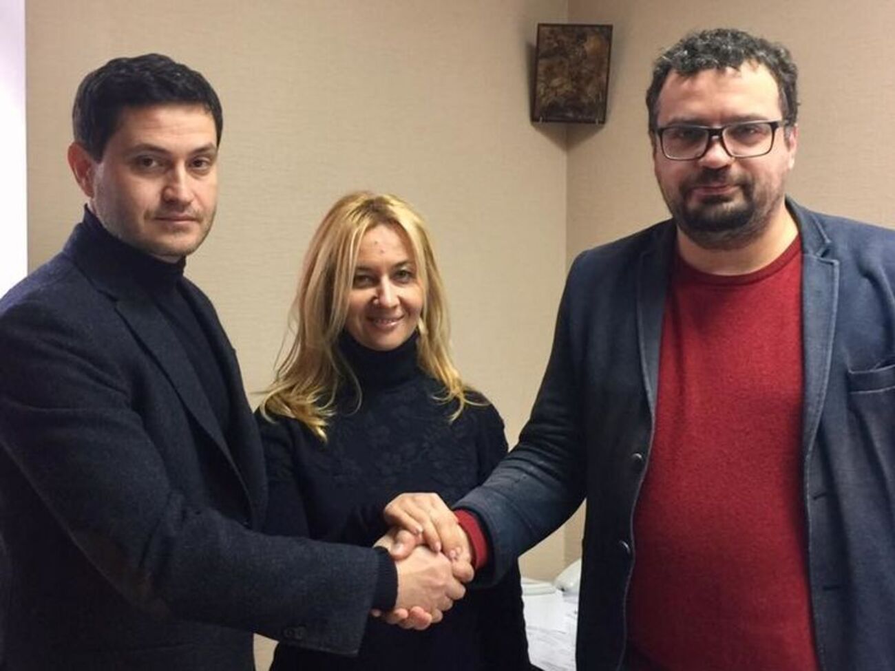 Режиссер фильма Ахтем Сейтаблаев, продюсер&nbsp;Иванна Дядюра и глава Госкино Филипп Ильенко