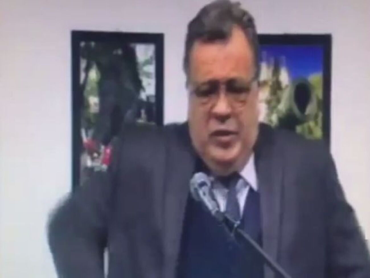 Момент покушения на посла РФ в Турции