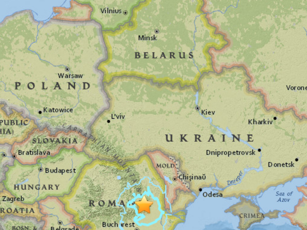 Пользователи Facebook сообщают о толчках в Одессе, Киеве, Черновцах, Виннице и Луцке