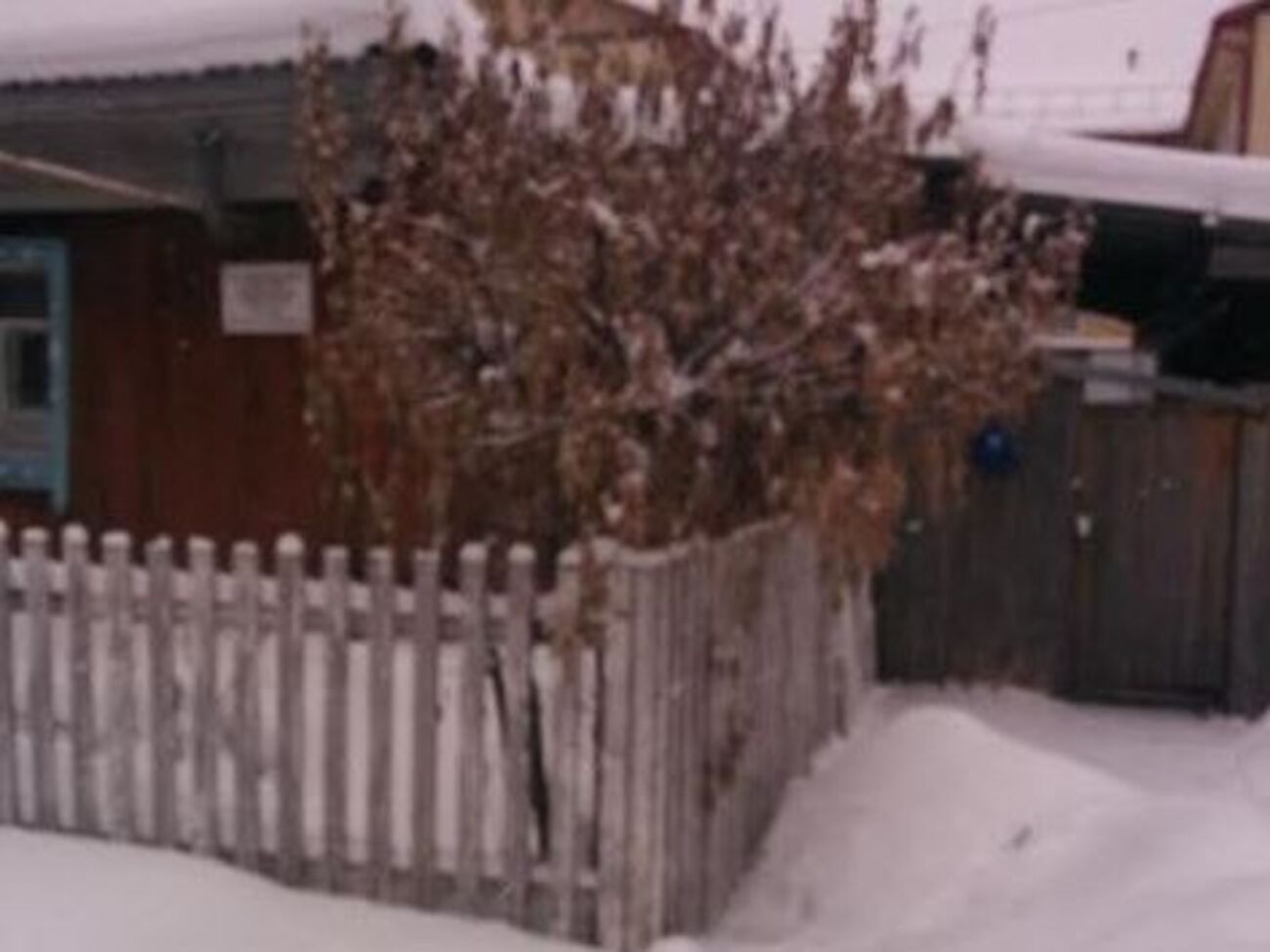 Палисадник, где находилось дерево