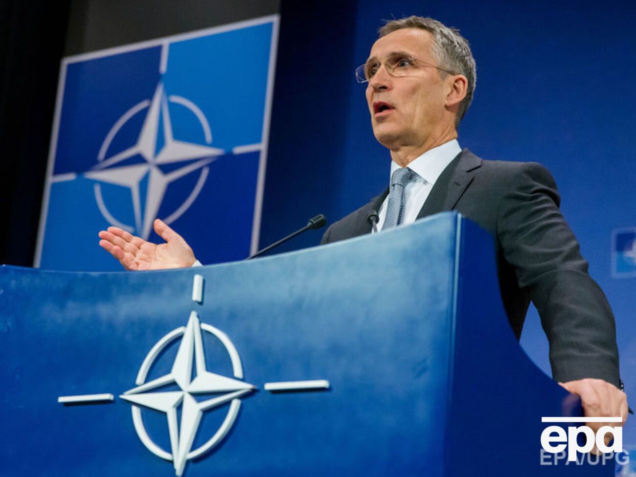 Столтенберг провел пресс-конференцию по итогам&nbsp;заседания комиссии Украина&ndash;НАТО на уровне министров иностранных дел