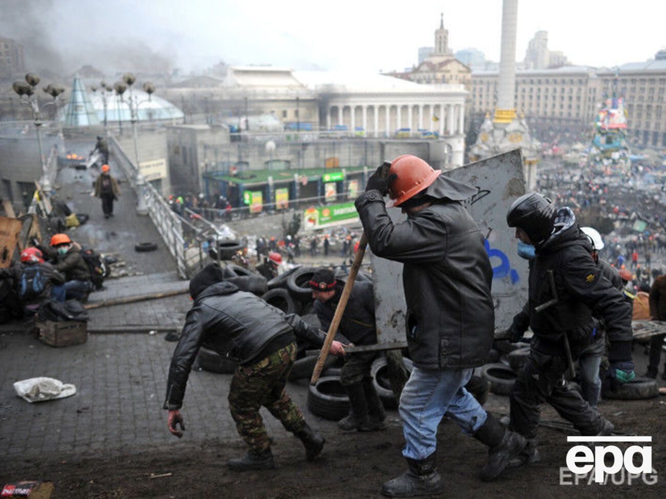 Столкновения на Институтской, утро 20 февраля 2014 года