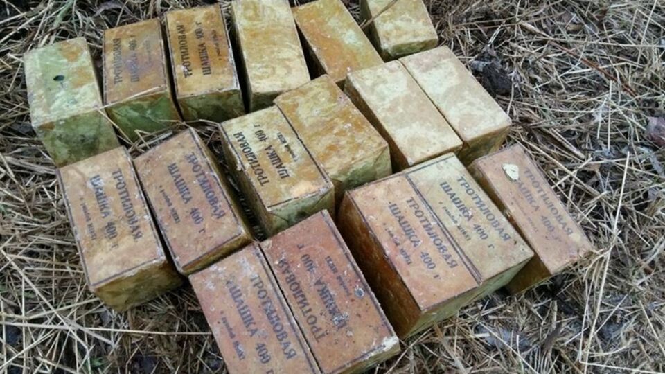 СБУ обнаружила два тайника с 10 кг тротила в районе АТО. Фоторепортаж