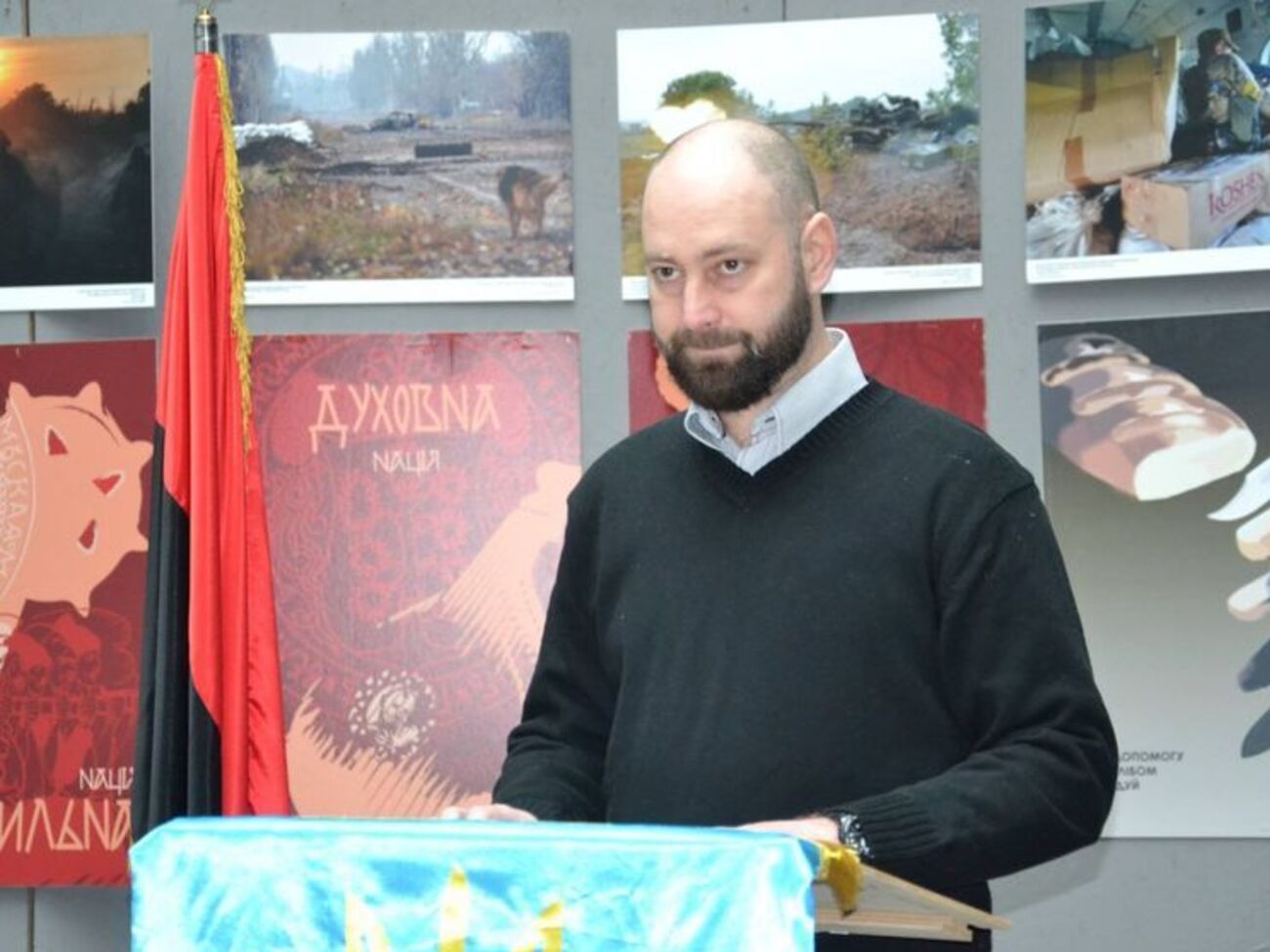 Лидер партии "Правый сектор" Андрей Тарасенко (Пилипась)