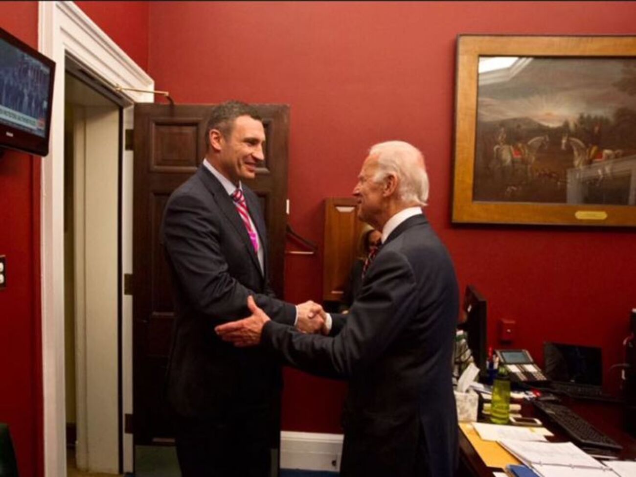 Мэр Киева Виталий Кличко и вице-президент США Джо Байден