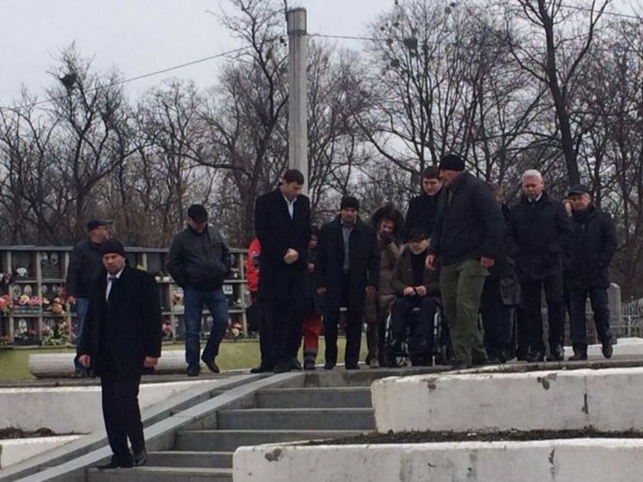 Кернес также приехал на место происшествия