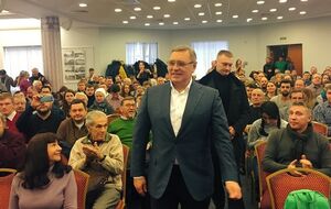 Михаил Касьянов на встрече в гостинице "Октябрьская"