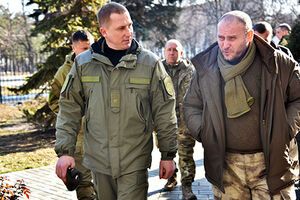 Начальник полиции Донецкой области Вячеслав Аброськин и внефракционный нардеп Дмитрий Ярош