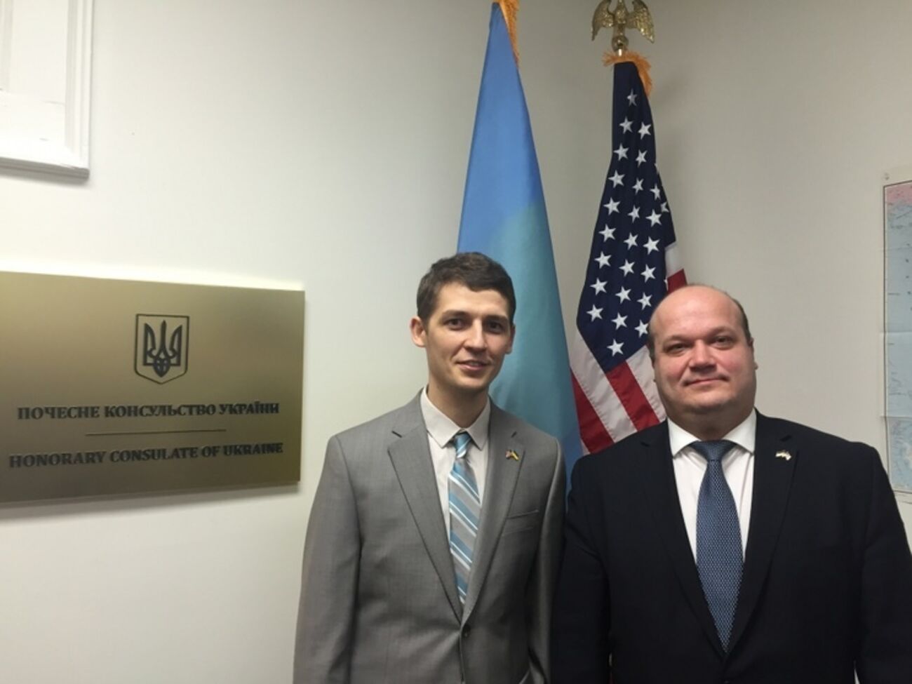 Почетный консул Украины Валерий Голобородько и посол Украины в США Валерий Чалый