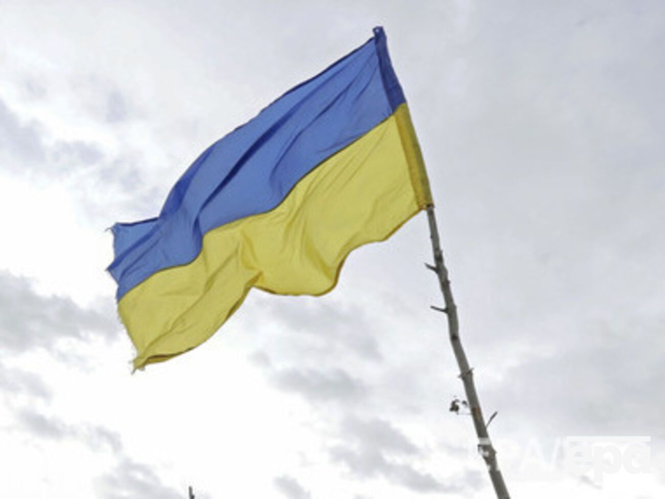 Спецназовец установил украинский флаг на временно оккупированной территории поселка Зайцево