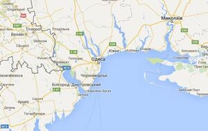 На карте Ильичевск указан как Черноморск