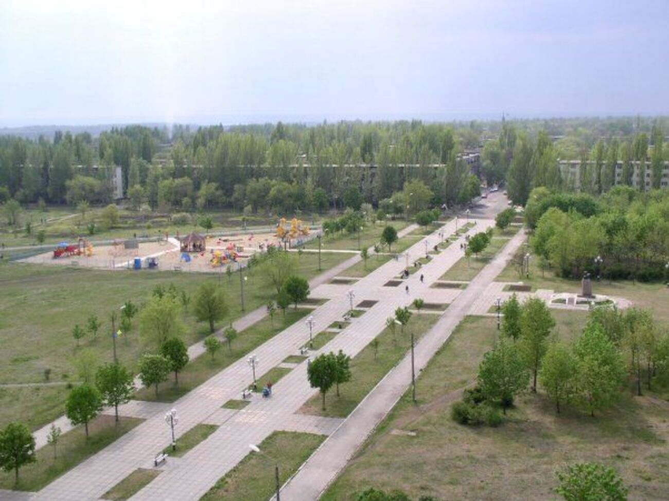 Бульвар Шевченко в бывшем Орджоникидзе