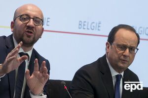 Мишель (слева) и Олланд провели совместную пресс-конференцию, посвященную спецоперации в Брюсселе