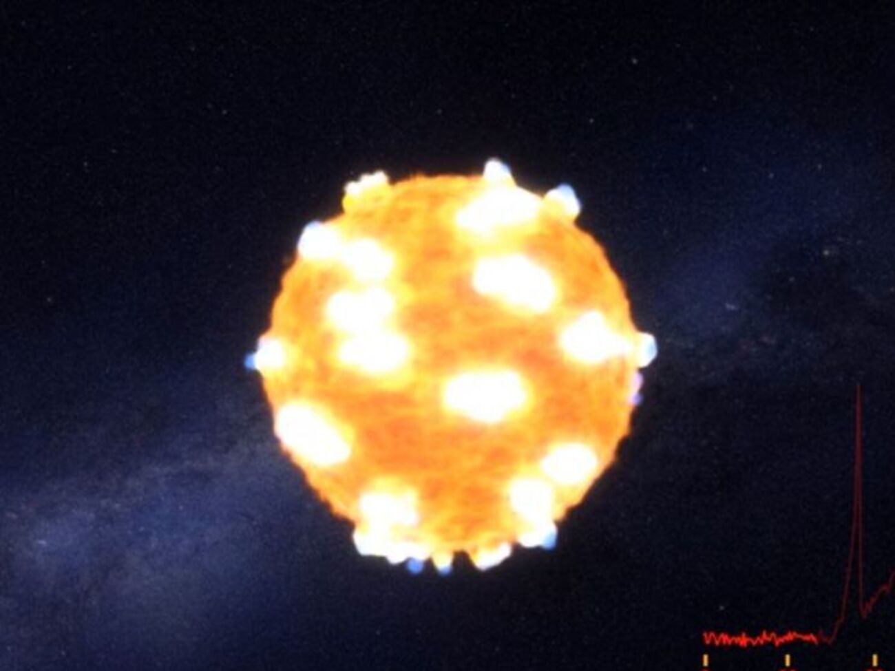 Взрыв воссоздан по наблюдениям телескопа Kepler