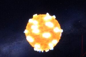 Взрыв воссоздан по наблюдениям телескопа Kepler