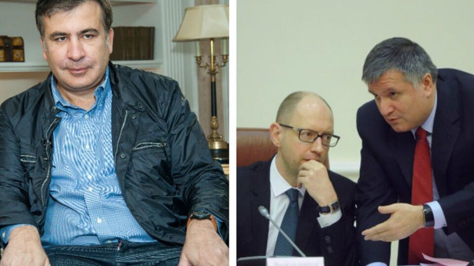 Саакашвили считает, что Яценюка "отодвигают его же олигархи", но Авакова хотят оставить "гарантом"