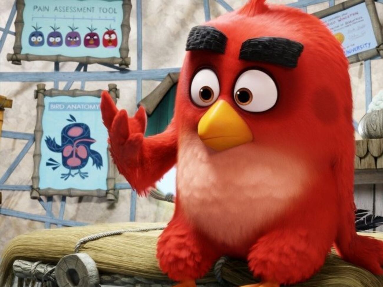 Один из героев мультфильма &ndash;&nbsp;птичка Рэд