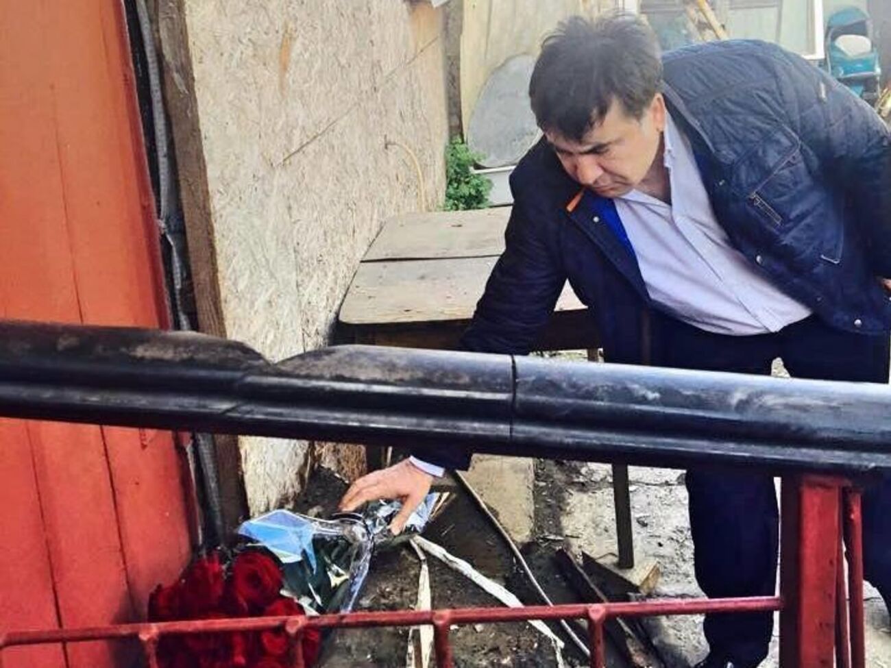 Саакашвили побывал на месте пожара в селе Шабо