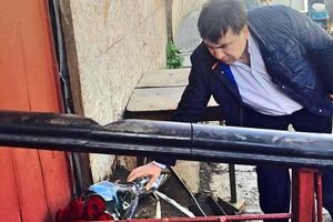 Саакашвили побывал на месте пожара в селе Шабо