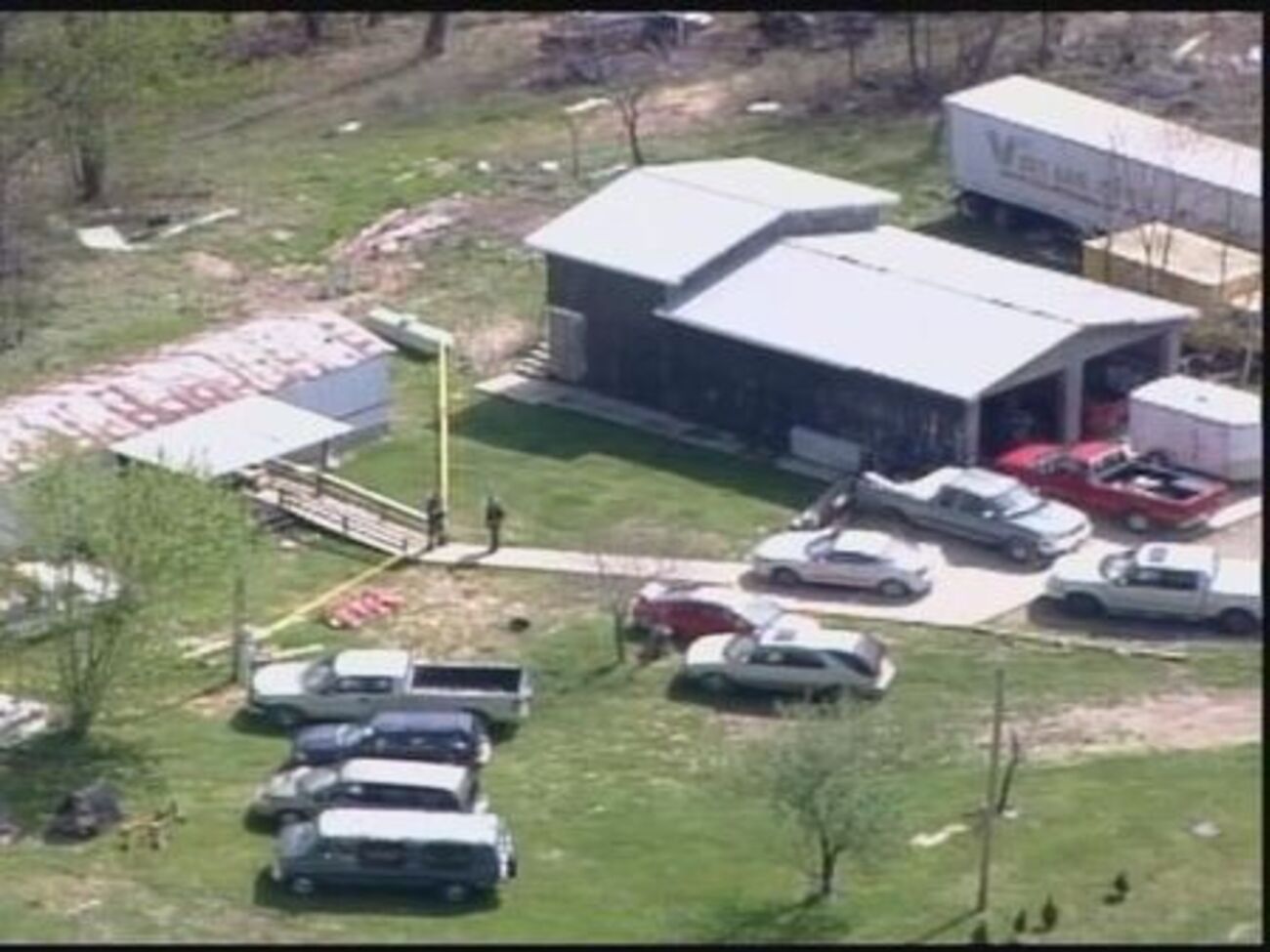 Один из домов, где были обнаружены тела убитых