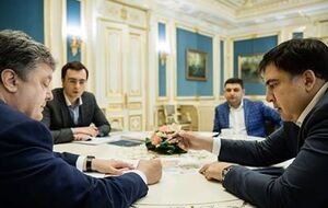 Петр Порошенко провел совещание с Владимиром Гройсманом, Михаилом Саакашвили и Владимиром Омеляном