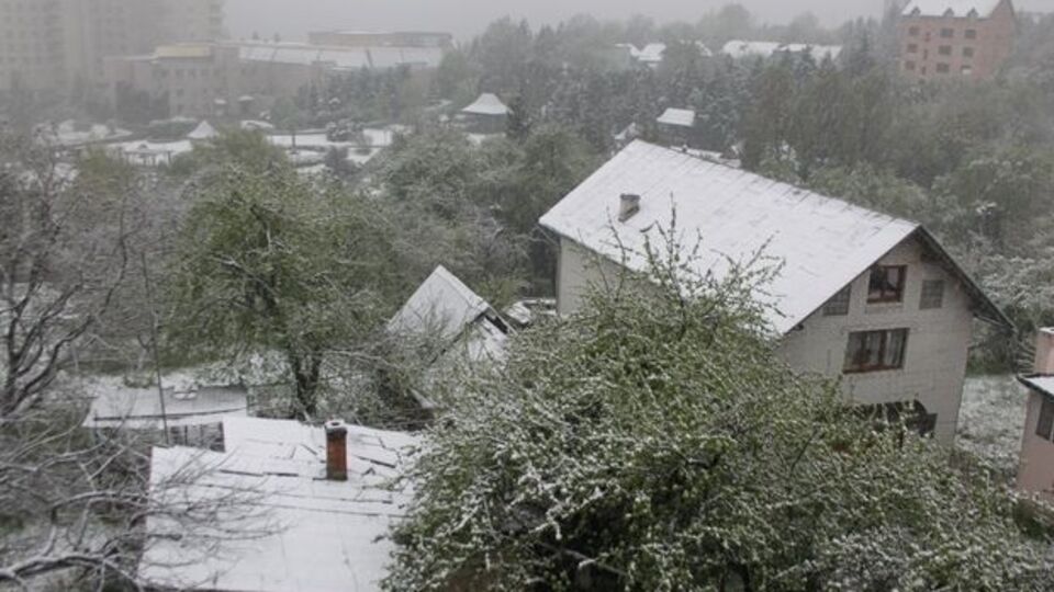Весенний снегопад во Львове