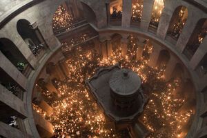 Храм Гроба Господня, возведен в Иерусалиме на месте, где был распят, погребен, а затем воскрес Иисус Христос