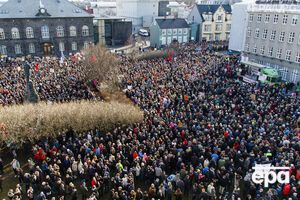 К отставке премьера привели многотысячные протесты в Рейкьявике