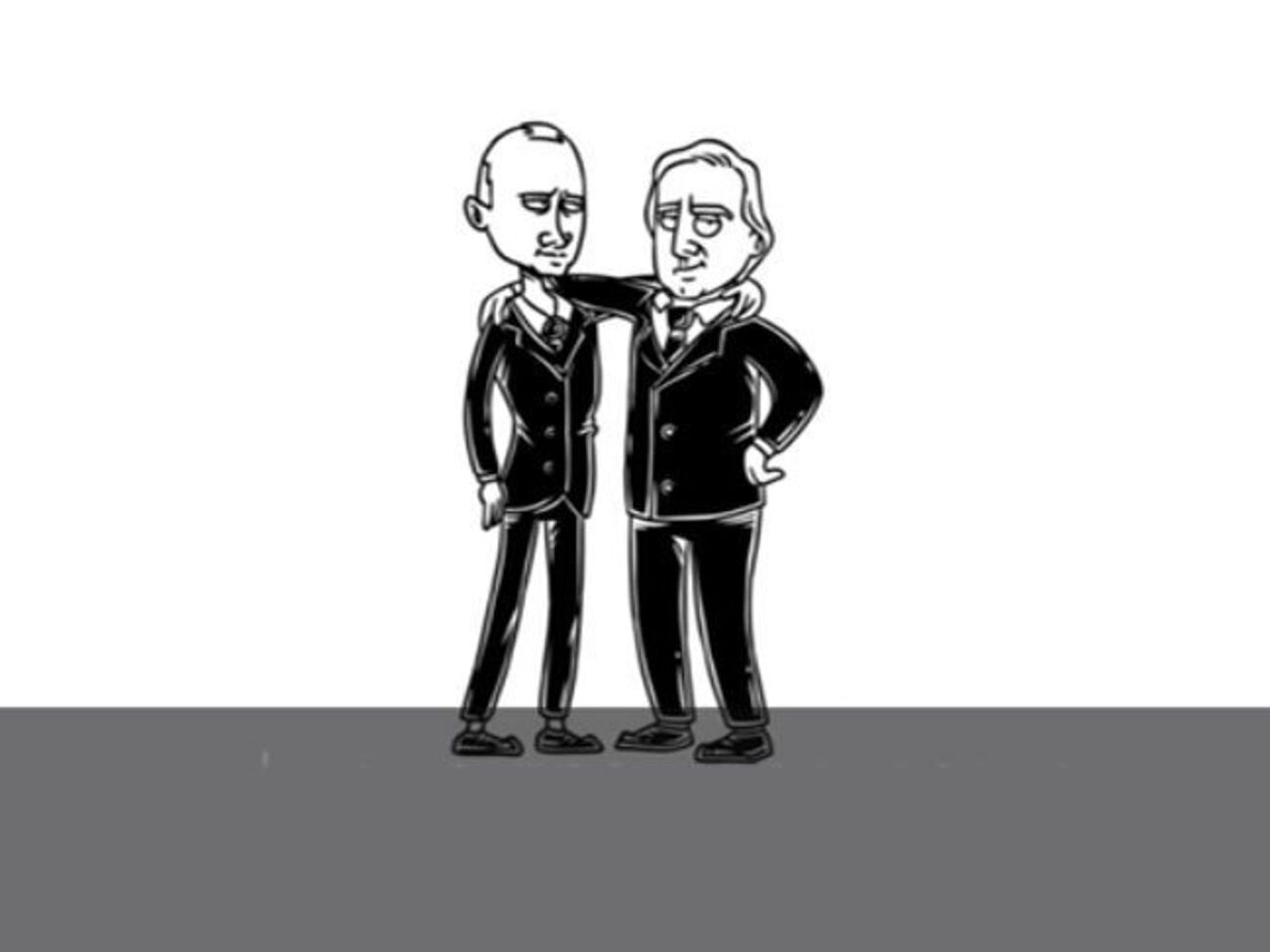 Владимир Путин и Сергей Ролдугин стали героями мультфильма