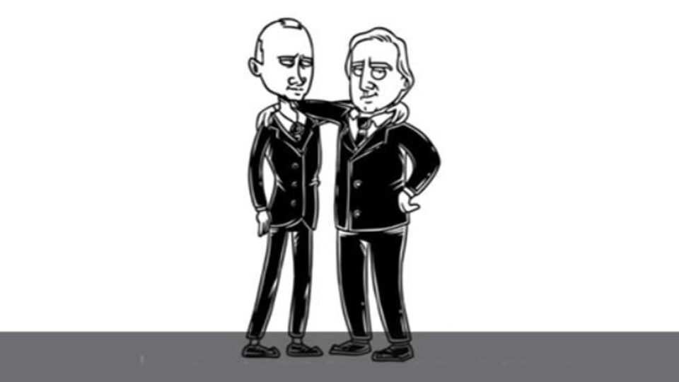 Владимир Путин и Сергей Ролдугин стали героями мультфильма
