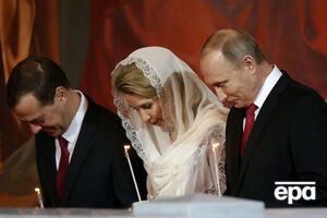 Путин с Медведевым веселились во время праздничной службы в честь Пасхи