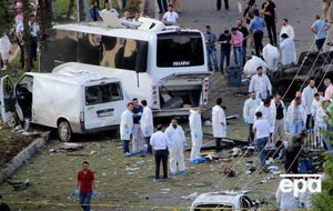 На месте взрыва в Диярбакыре