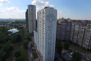 Мурал нарисован на 24-этажном здании