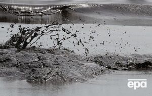 Нефть разлилась в 144,8 км к югу от острова Тимбальер