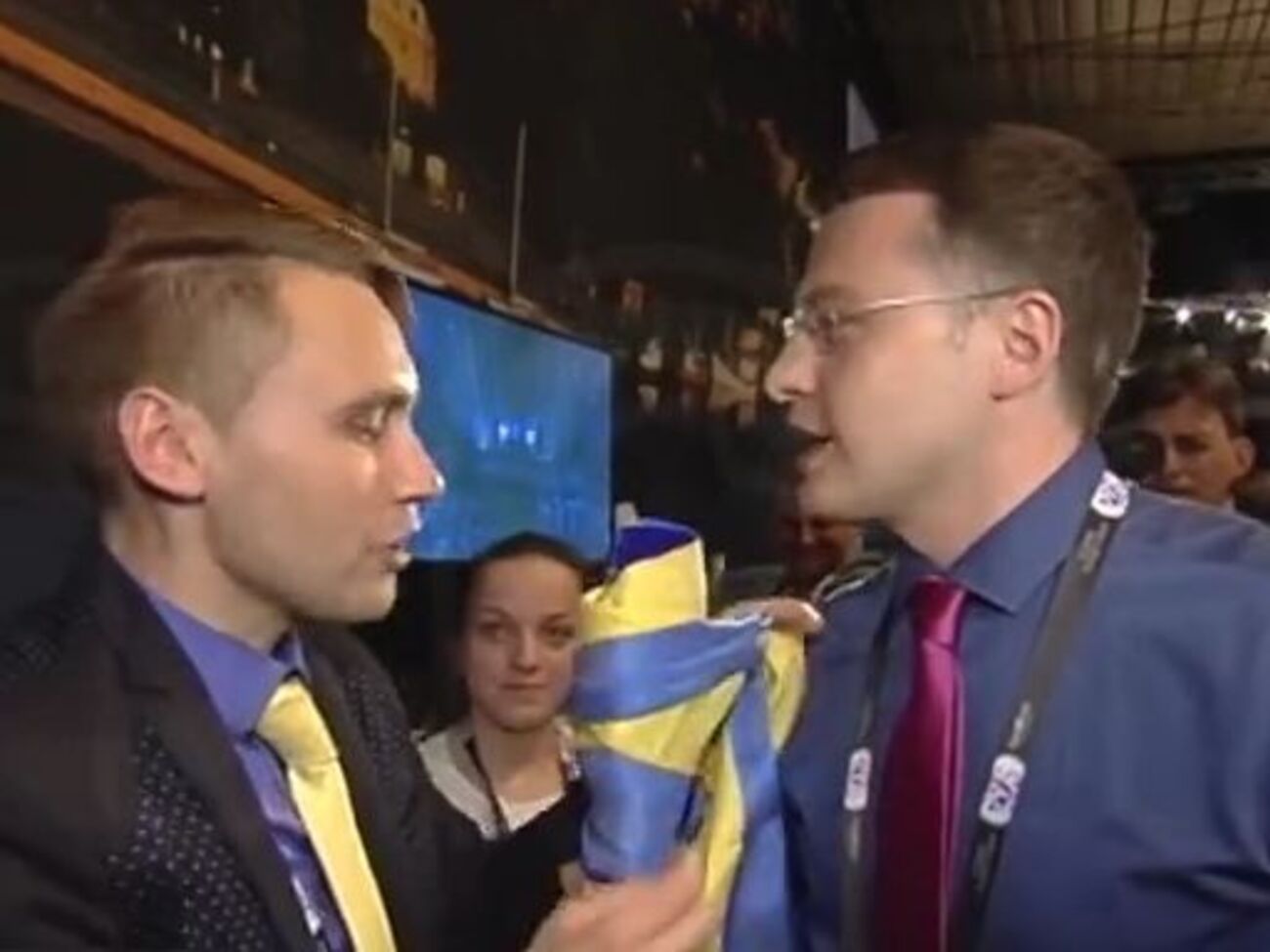 У журналистов из Украины и РФ произошел спор на "Евровидении 2016"