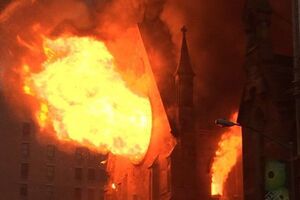 В здании на момент возгорания никого не было