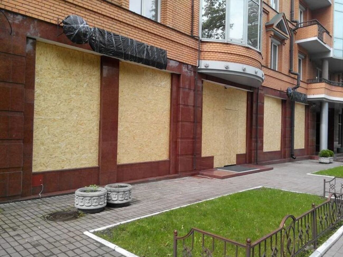 На отделение "Сбербанка России" на улице Мазепы в Киеве нападали уже дважды
