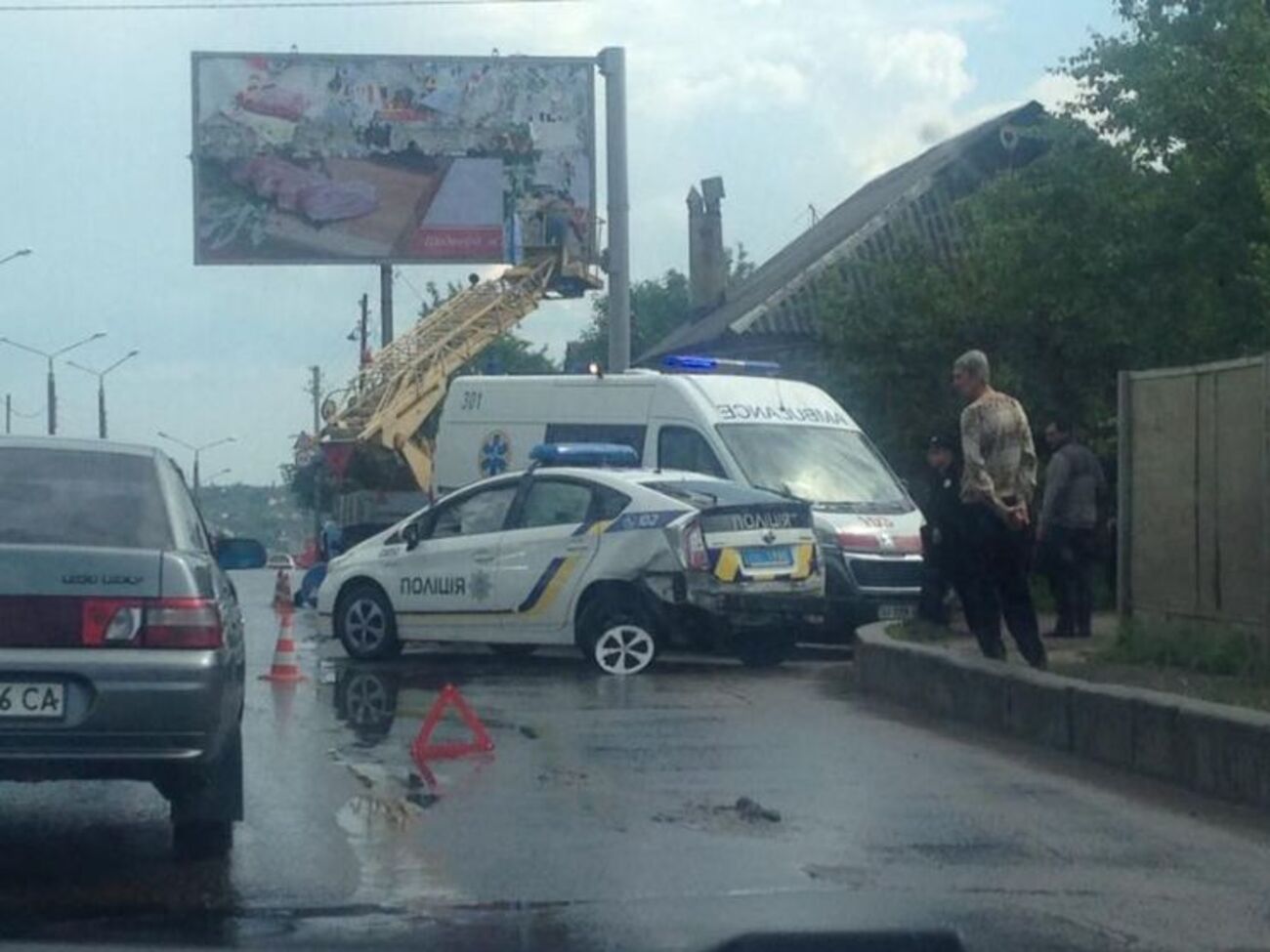Патрульные попали в ДТП