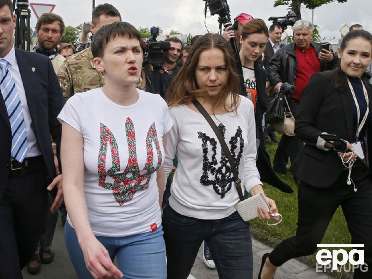 Савченко в первые минуты после прилета