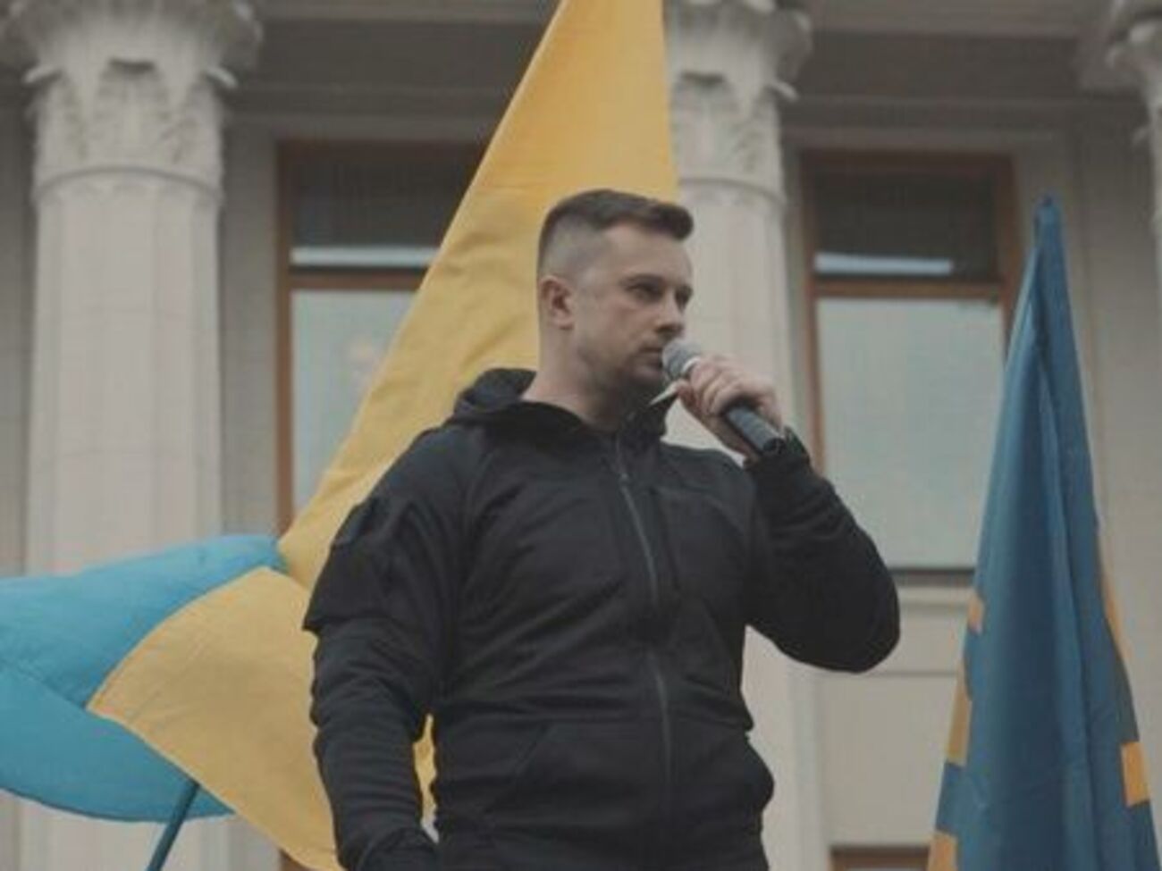 Билецкий на митинге у Рады