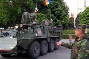 По Кишиневу проехалась американская военная техника