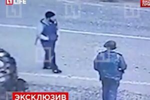 На видео полицейский и смертник перед взрывом
