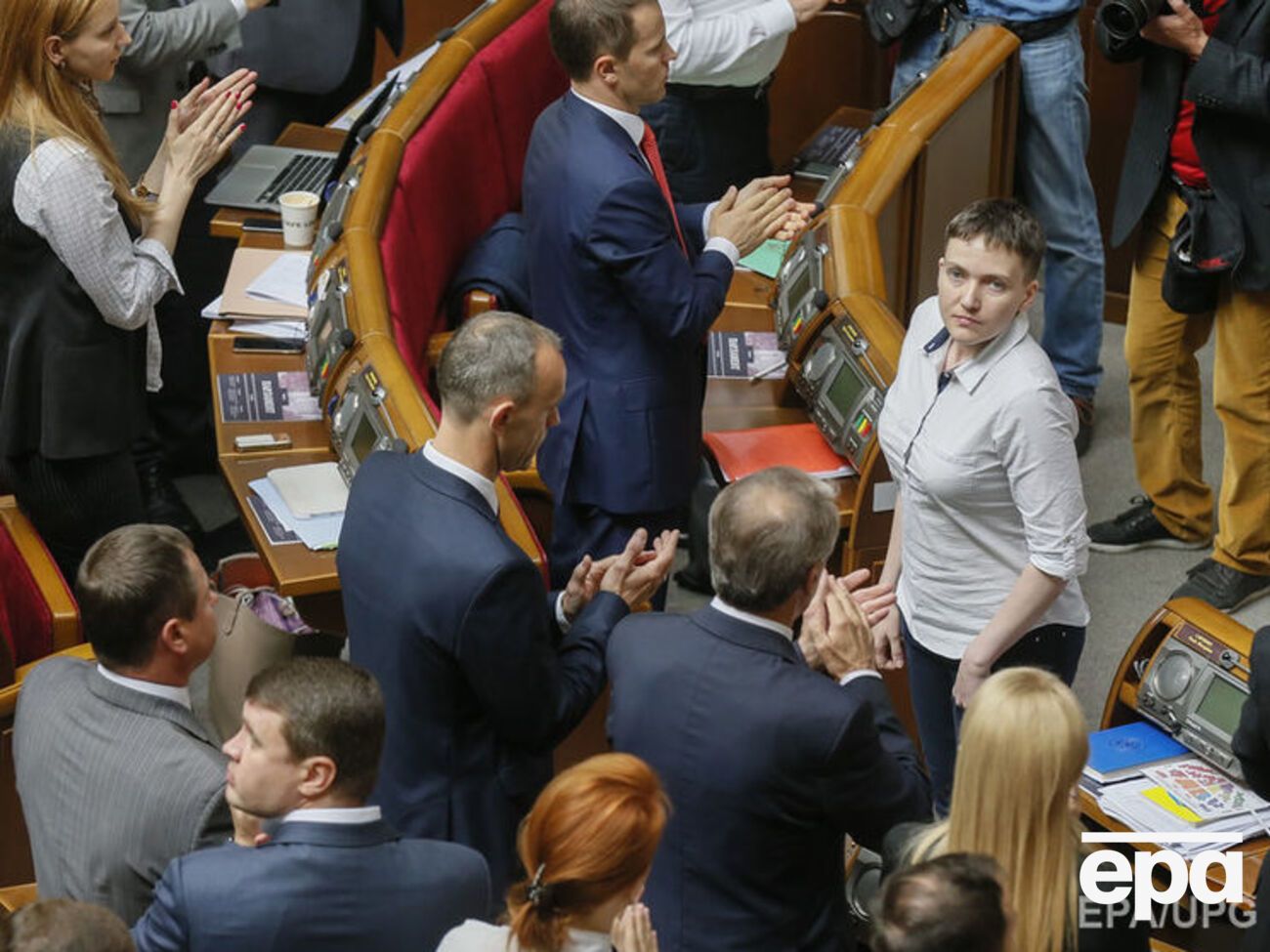 Савченко в зале заседаний Рады