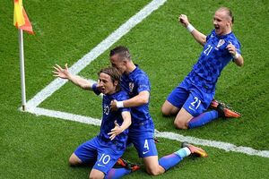 Хорват Лука Модрич забил единственный гол в матче