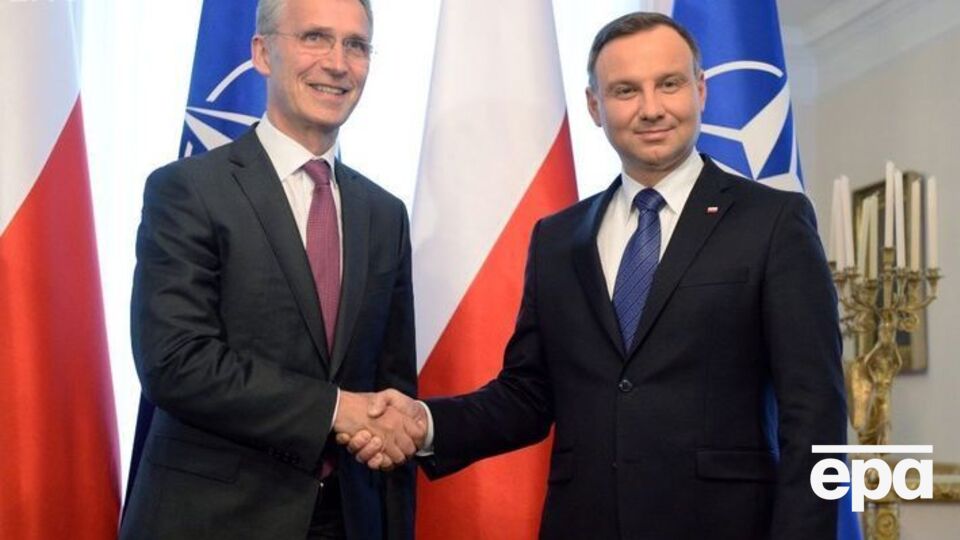 Саммит НАТО в Польше пройдет 8 и 9 июля. На фото – генеральный секретарь НАТО Йенс Столтенберг и президент Польши Анджей Дуда