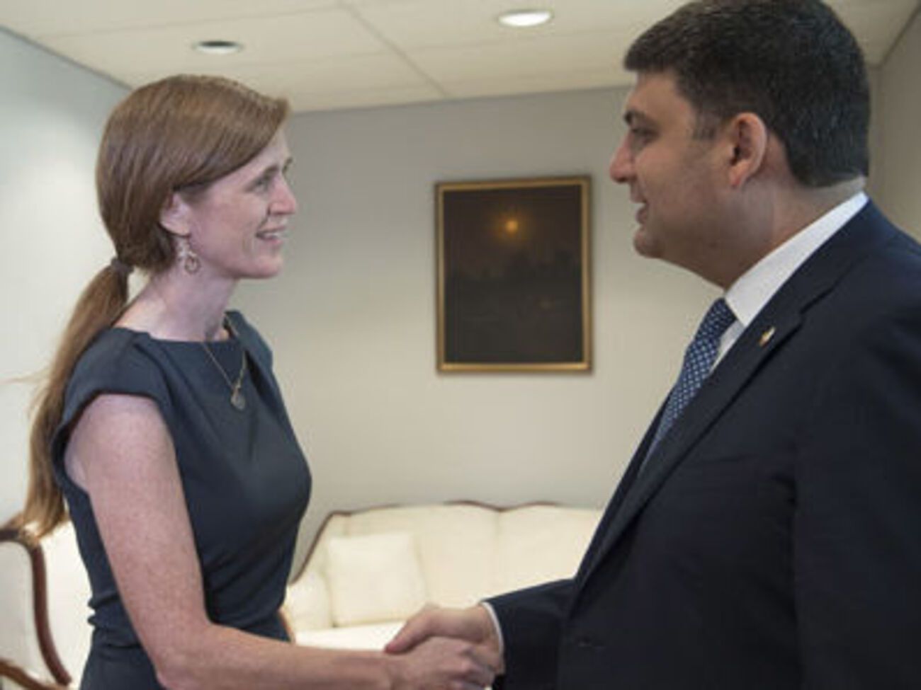 Владимир Гройсман &ndash;&nbsp;Саманте Пауэр: Мы любим Донбасс