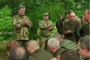 Петр Порошенко посетил бойцов Нацгвардии