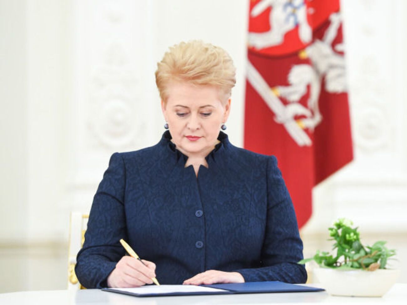 Президент Литвы Даля Грибаускайте подписала закон о восстановлении всеобщей воинской обязанности
