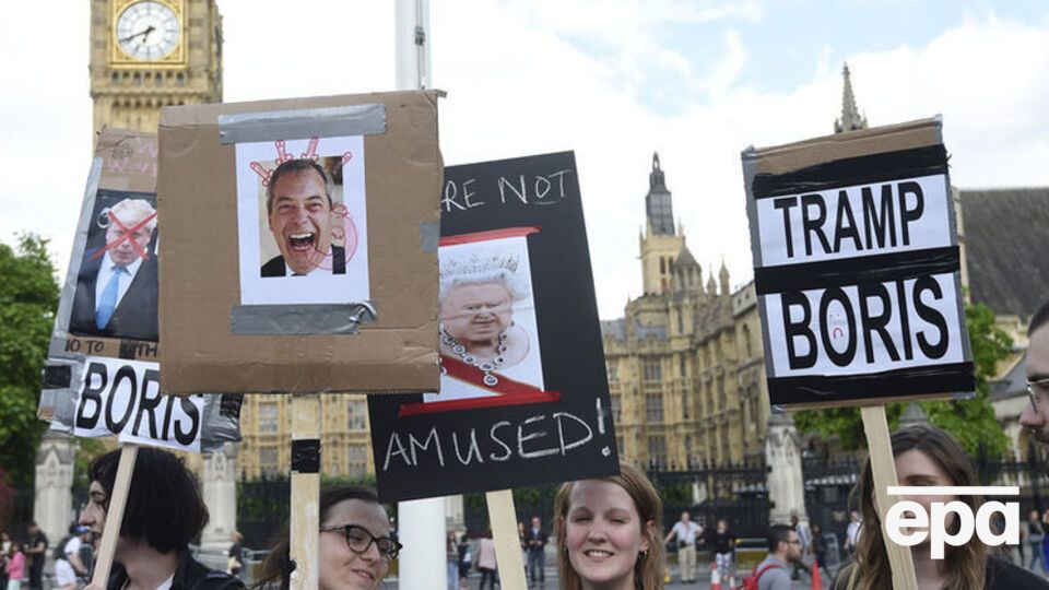 Пикет против Brexit и его главного идеолога – Бориса Джонсона – в Лондоне