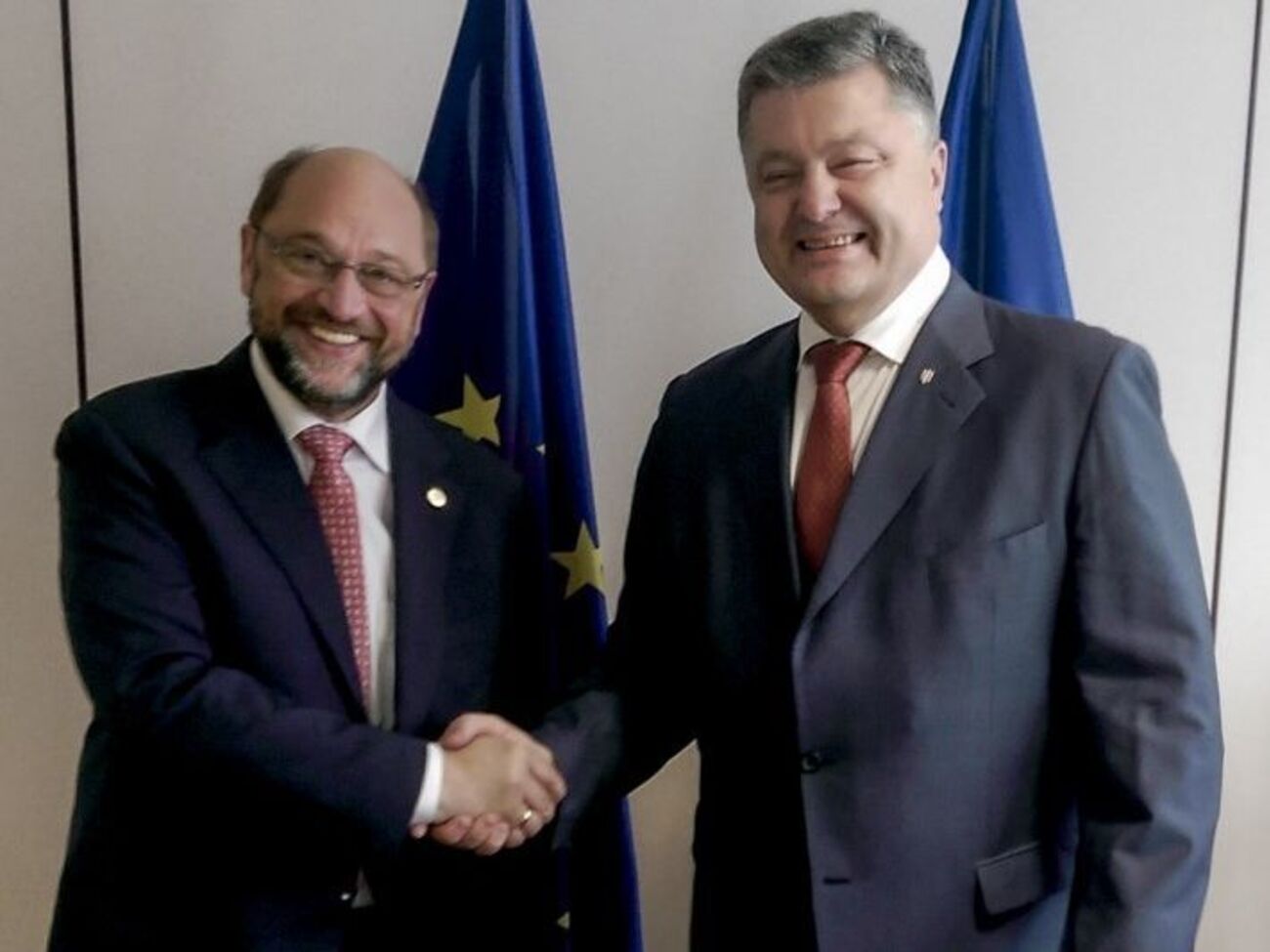 Мартин Шульц и Петр Порошенко провели встречу в Брюсселе